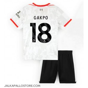 Liverpool Cody Gakpo #18 Kolmaspaita Lapsille 2024-25 Lyhythihainen (+ shortsit)